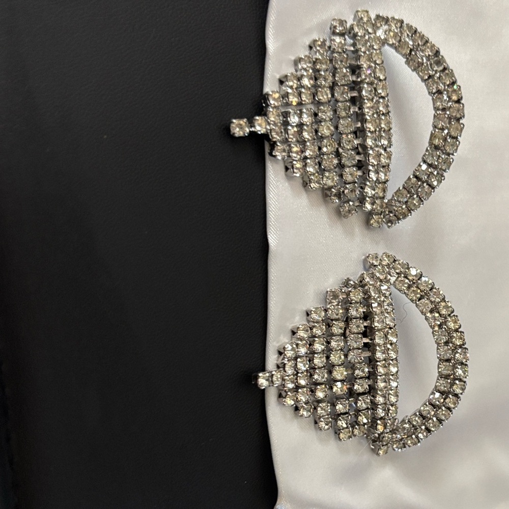 Vintage Elegant Silver Shoe Clips
